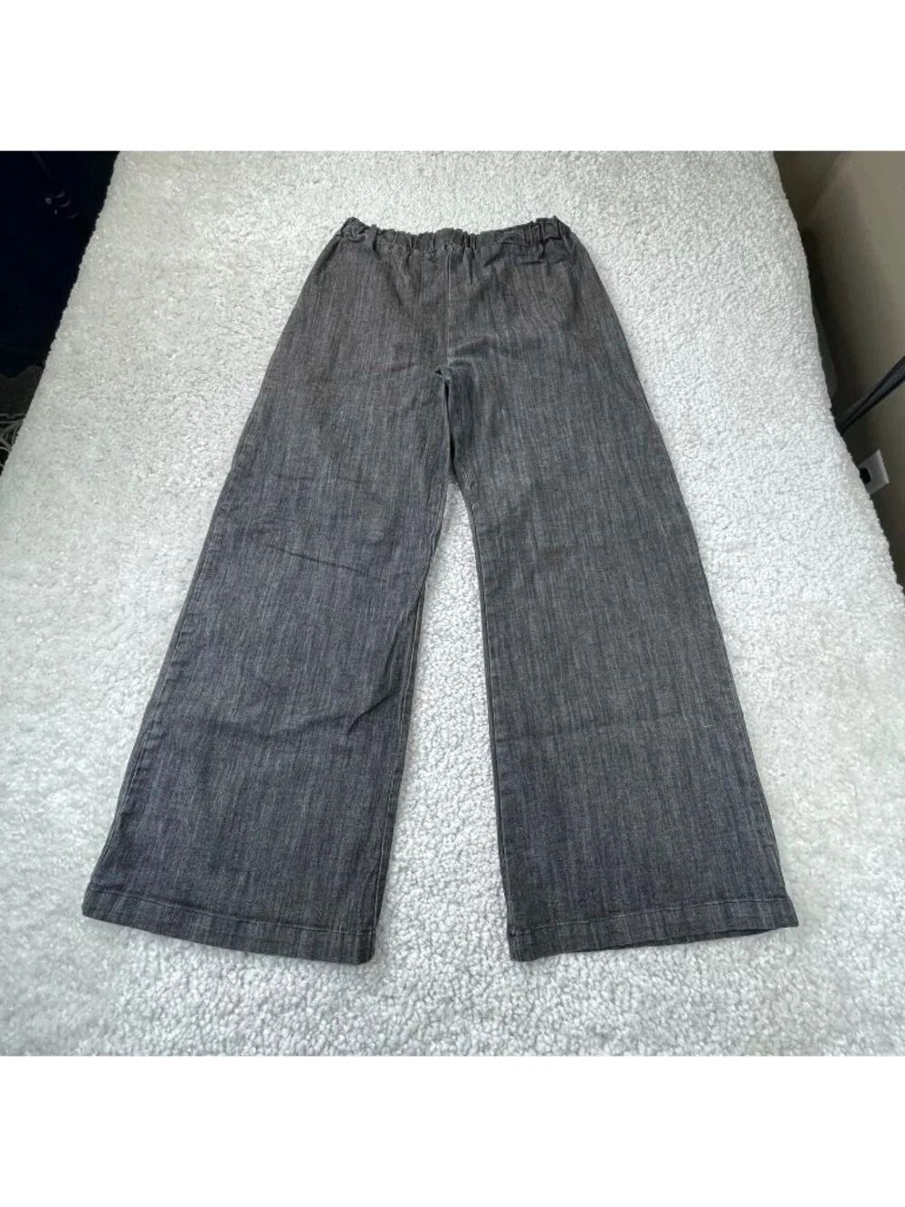 LA Relaxed The Simple Pant Wide Leg Mineral Wash Black Womens Medium